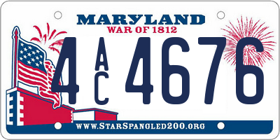 MD license plate 4AC4676