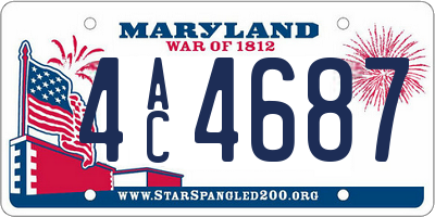 MD license plate 4AC4687
