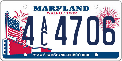 MD license plate 4AC4706