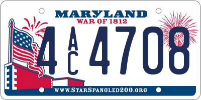 MD license plate 4AC4708