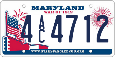 MD license plate 4AC4712