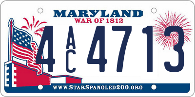 MD license plate 4AC4713