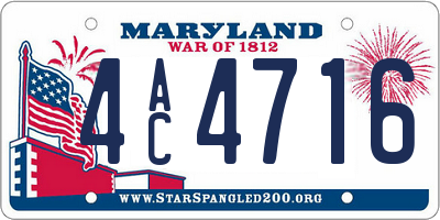 MD license plate 4AC4716