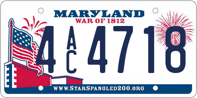 MD license plate 4AC4718