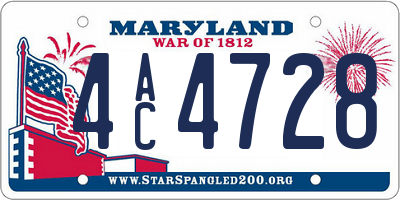 MD license plate 4AC4728