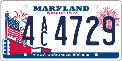 MD license plate 4AC4729
