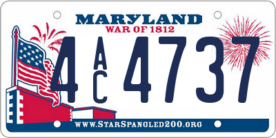 MD license plate 4AC4737