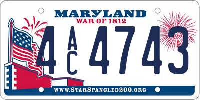 MD license plate 4AC4743
