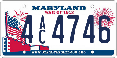 MD license plate 4AC4746
