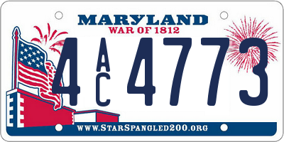 MD license plate 4AC4773