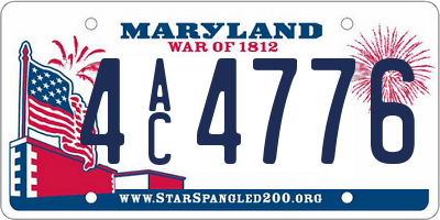 MD license plate 4AC4776