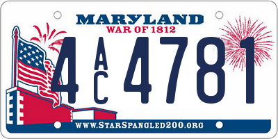 MD license plate 4AC4781