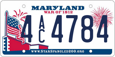 MD license plate 4AC4784