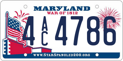 MD license plate 4AC4786