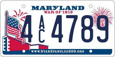 MD license plate 4AC4789