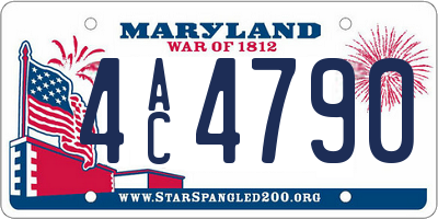 MD license plate 4AC4790