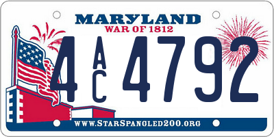 MD license plate 4AC4792