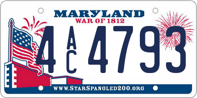MD license plate 4AC4793