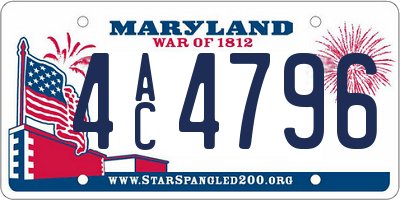 MD license plate 4AC4796