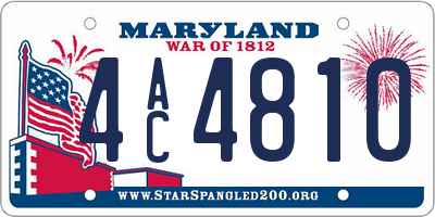 MD license plate 4AC4810