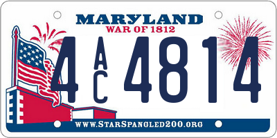 MD license plate 4AC4814