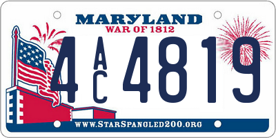 MD license plate 4AC4819