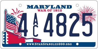 MD license plate 4AC4825