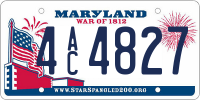 MD license plate 4AC4827