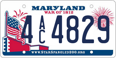 MD license plate 4AC4829
