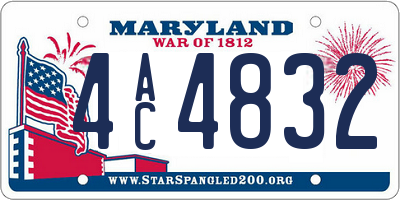 MD license plate 4AC4832