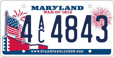 MD license plate 4AC4843