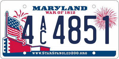 MD license plate 4AC4851