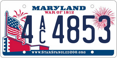 MD license plate 4AC4853