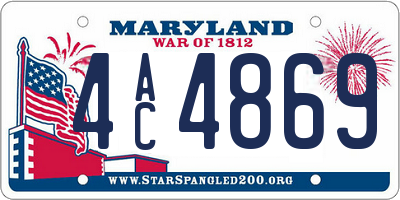MD license plate 4AC4869