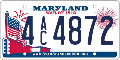 MD license plate 4AC4872