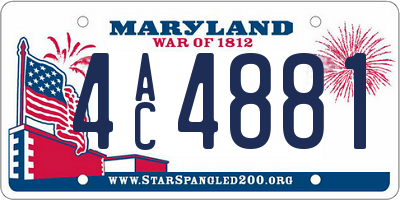 MD license plate 4AC4881