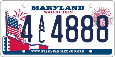 MD license plate 4AC4888