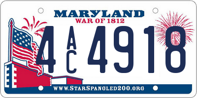 MD license plate 4AC4918