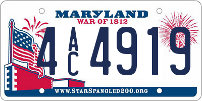 MD license plate 4AC4919