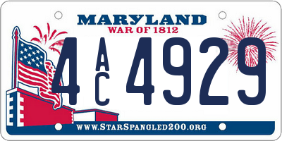 MD license plate 4AC4929