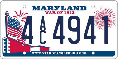 MD license plate 4AC4941