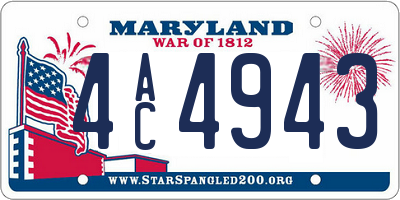 MD license plate 4AC4943