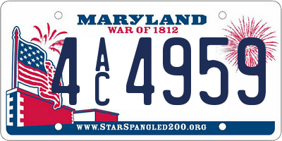 MD license plate 4AC4959