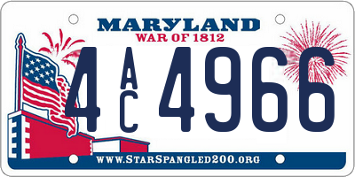 MD license plate 4AC4966