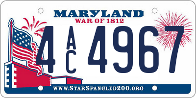 MD license plate 4AC4967