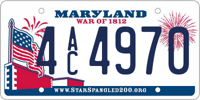 MD license plate 4AC4970