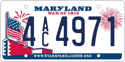 MD license plate 4AC4971