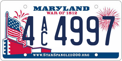 MD license plate 4AC4997