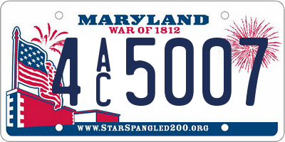 MD license plate 4AC5007