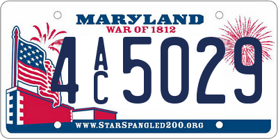 MD license plate 4AC5029